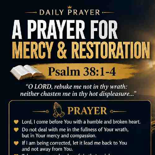 Prayer for mercy and forgiveness from Psalm 38